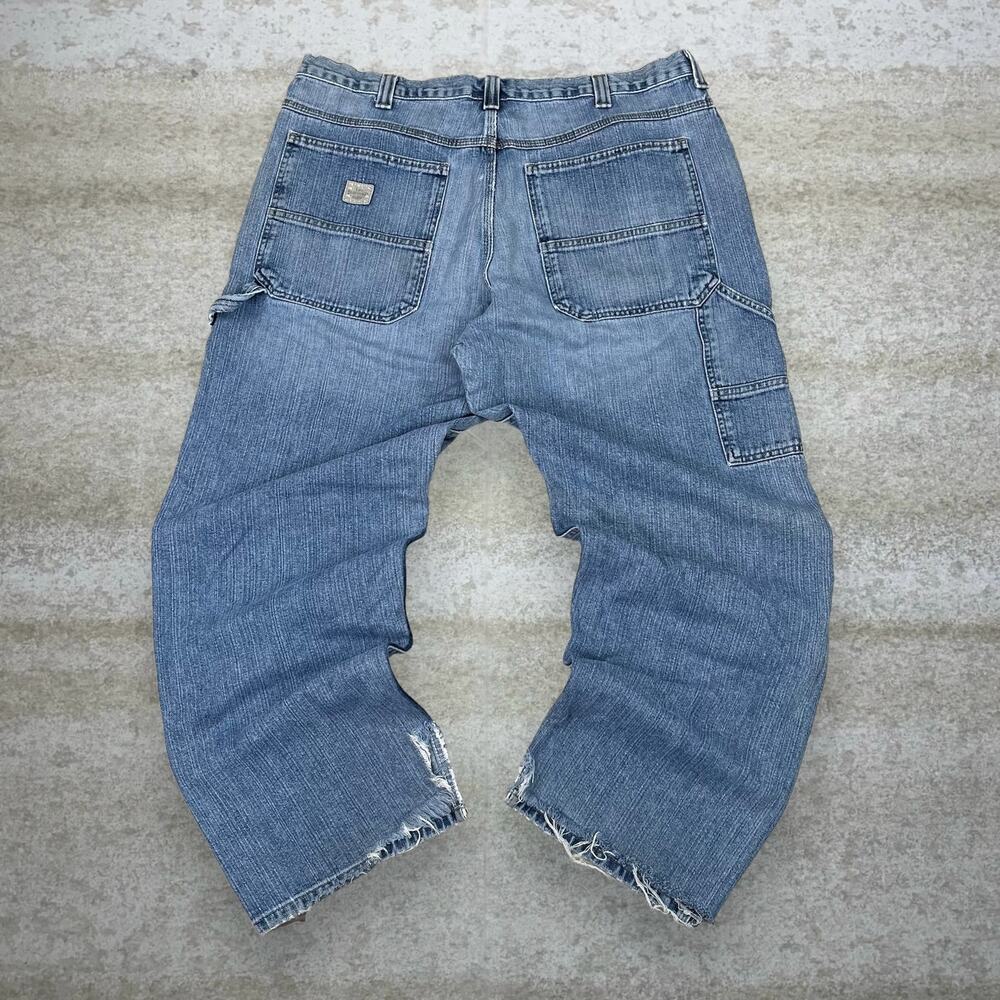 Vintage 90s Lee Carpenter Jeans 38x30  Baggy Wide Leg Light Wash Work Wear Denim